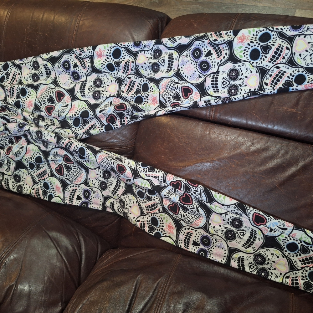 Kids Sugar Skull Patterned Pants
